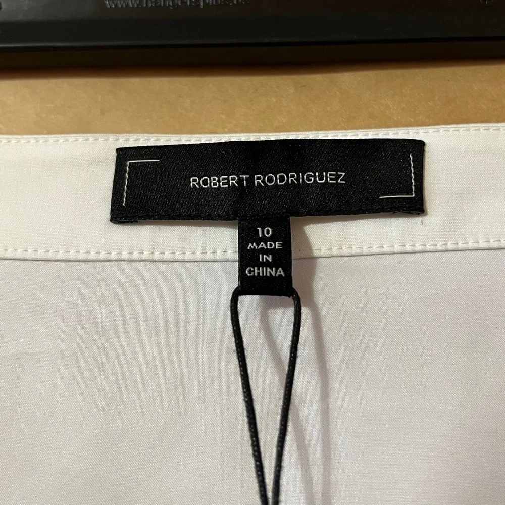 Robert Rodriguez | NWT Kuba Embroidered Midi Skirt Tiered Mesh White Size 10